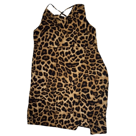 Shein Curve Leopard Print Midi Dress 4XL - Picture 4 of 9